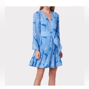 MILLY Liv Waterlily Pleated Mini Dress